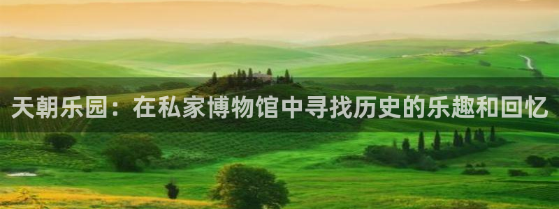 聚彩官方下载最新版：天朝乐园：在私家博物馆中寻找历史的乐趣和回忆