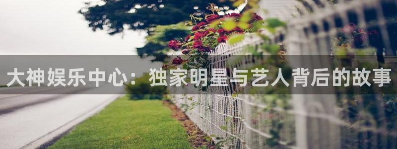 聚彩app官方入口：大神娱乐中心：独家明星与艺人背后的故事